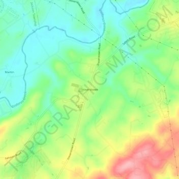 Stoverstown topographic map, elevation, terrain