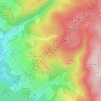 Weißer Stein topographic map, elevation, terrain