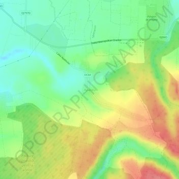 Apateu topographic map, elevation, terrain