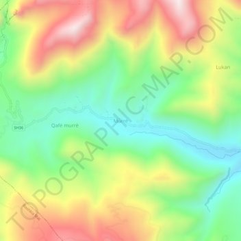 Murrë topographic map, elevation, terrain