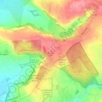 Beacon Hill topographic map, elevation, terrain