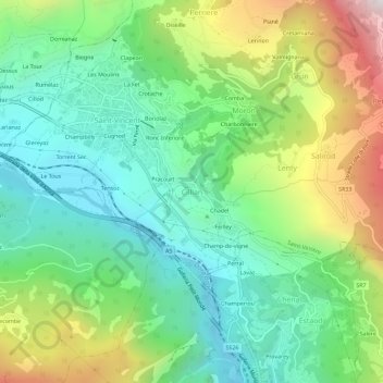 Cillian topographic map, elevation, terrain