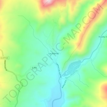 Las Palmas topographic map, elevation, terrain