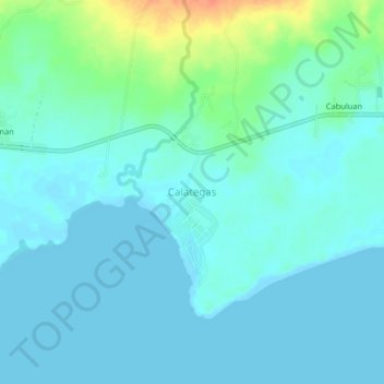 Calategas topographic map, elevation, terrain