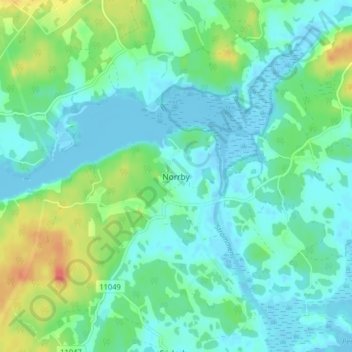 Norrby topographic map, elevation, terrain