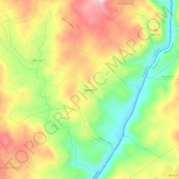 Gorgoço topographic map, elevation, terrain