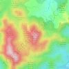 Bruncu Nieddu topographic map, elevation, terrain