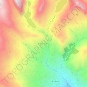 Paru Paru topographic map, elevation, terrain