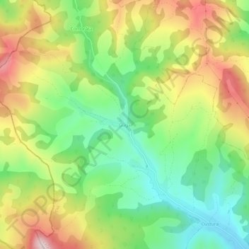Guga topographic map, elevation, terrain