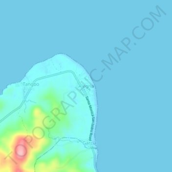 Alegria topographic map, elevation, terrain