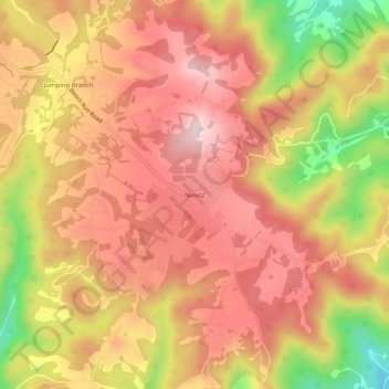 Nimitz topographic map, elevation, terrain