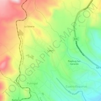 Calshi topographic map, elevation, terrain