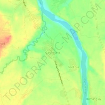Garit Norte topographic map, elevation, terrain