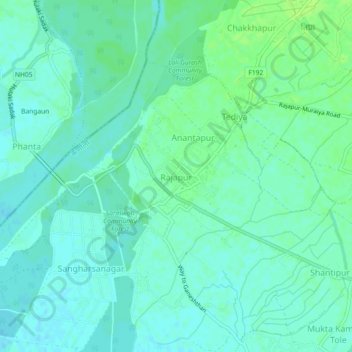 Rajapur topographic map, elevation, terrain