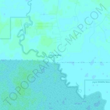Lees Landing topographic map, elevation, terrain