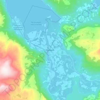 Storslett topographic map, elevation, terrain