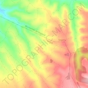 Rabassoles topographic map, elevation, terrain