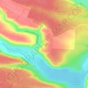 Ciutura topographic map, elevation, terrain