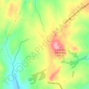 Porongos topographic map, elevation, terrain