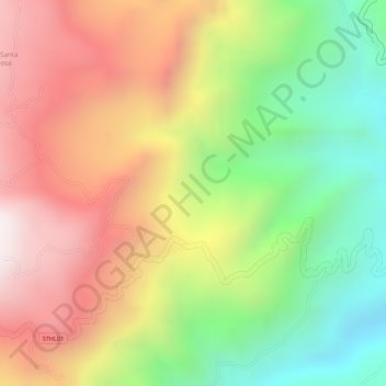 Santa Rosa topographic map, elevation, terrain
