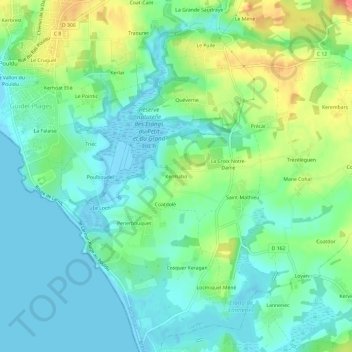 Kermabo topographic map, elevation, terrain