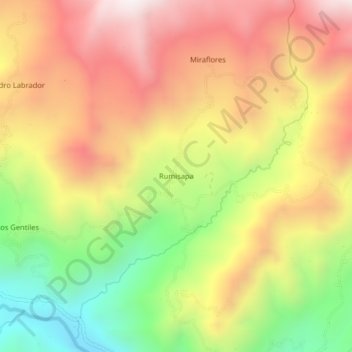 Rumisapa topographic map, elevation, terrain