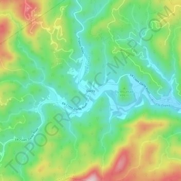 Darby topographic map, elevation, terrain