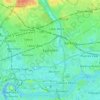East Ham topographic map, elevation, terrain