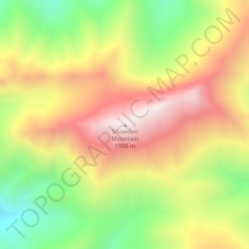 Snowden Mountain topographic map, elevation, terrain