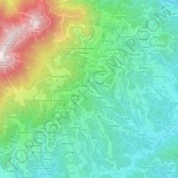 Vico topographic map, elevation, terrain