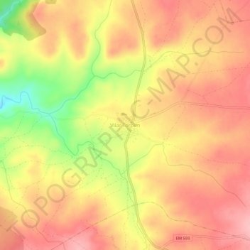 Vilar Torpim topographic map, elevation, terrain