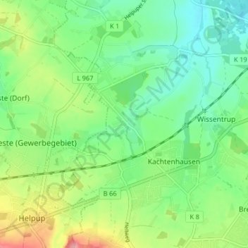 Ehlenbruch topographic map, elevation, terrain