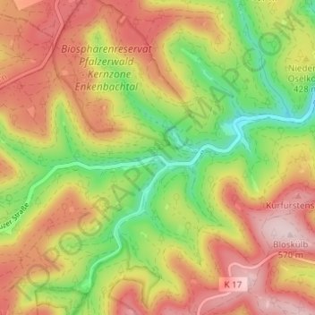 Speyerbrunn topographic map, elevation, terrain
