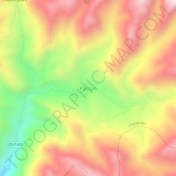 Palcoyo topographic map, elevation, terrain