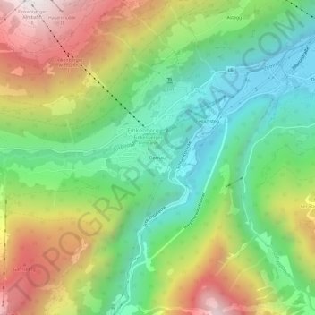 Dornau topographic map, elevation, terrain