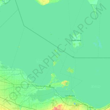 Sugar Island topographic map, elevation, terrain