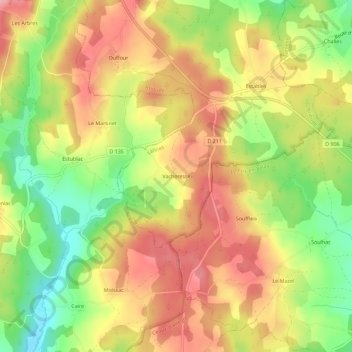 Vacheresse topographic map, elevation, terrain