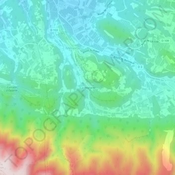 La Peyriere topographic map, elevation, terrain