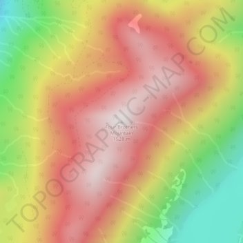 Four Brothers Mountain topographic map, elevation, terrain