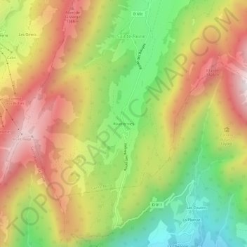 Routhennes topographic map, elevation, terrain