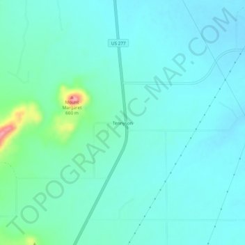 Tennyson topographic map, elevation, terrain