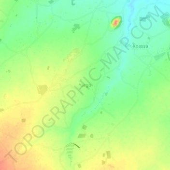 Yargo topographic map, elevation, terrain