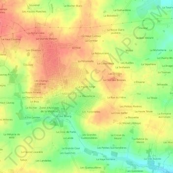 La Haute Forge topographic map, elevation, terrain