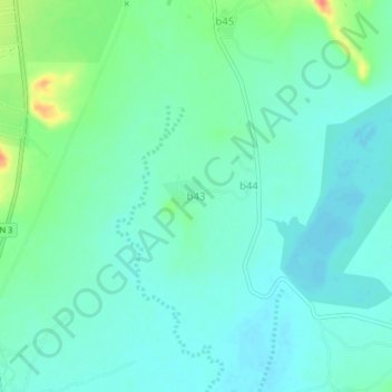b43 topographic map, elevation, terrain