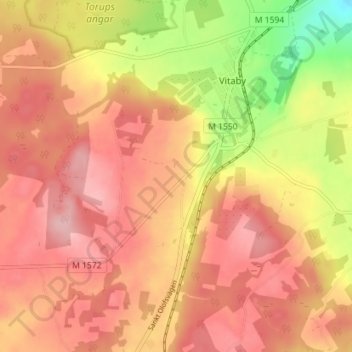 Grevlunda topographic map, elevation, terrain
