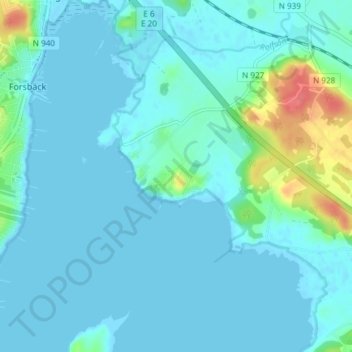 Hanhals topographic map, elevation, terrain