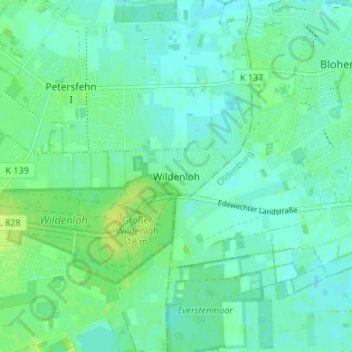 Wildenloh topographic map, elevation, terrain