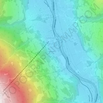 Reisrach topographic map, elevation, terrain