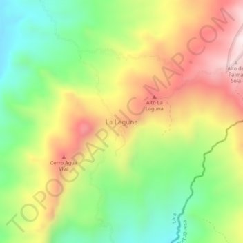 La Laguna topographic map, elevation, terrain