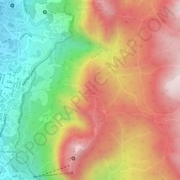 Pico del aguila topographic map, elevation, terrain